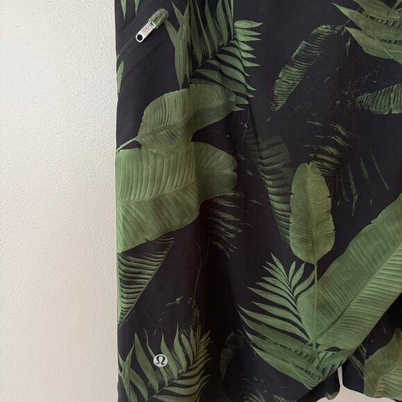 Lululemon Sz 34 Current State Board Short Swim Trunk Unlined Green Leaf Tropical - Picture 4 of 13